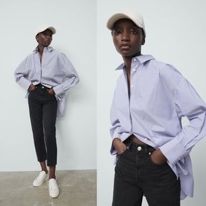 Zara Hi-Rise Straight Leg Black Jeans